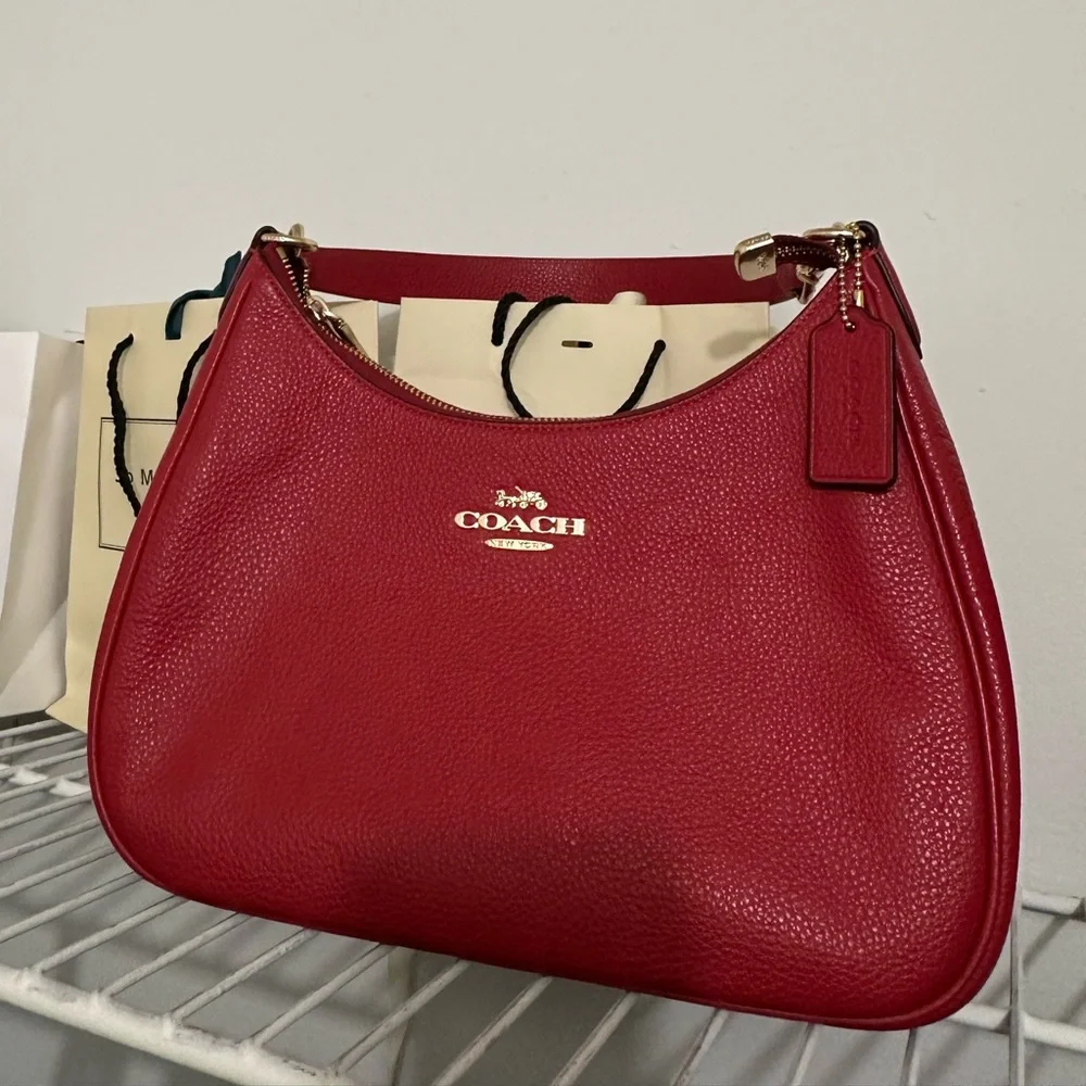 Coach Cherry Red Hobo Bag ❤️ SEND A OFFER!! Free Gift 🎁 w/ purchase - Picture 5 of 11